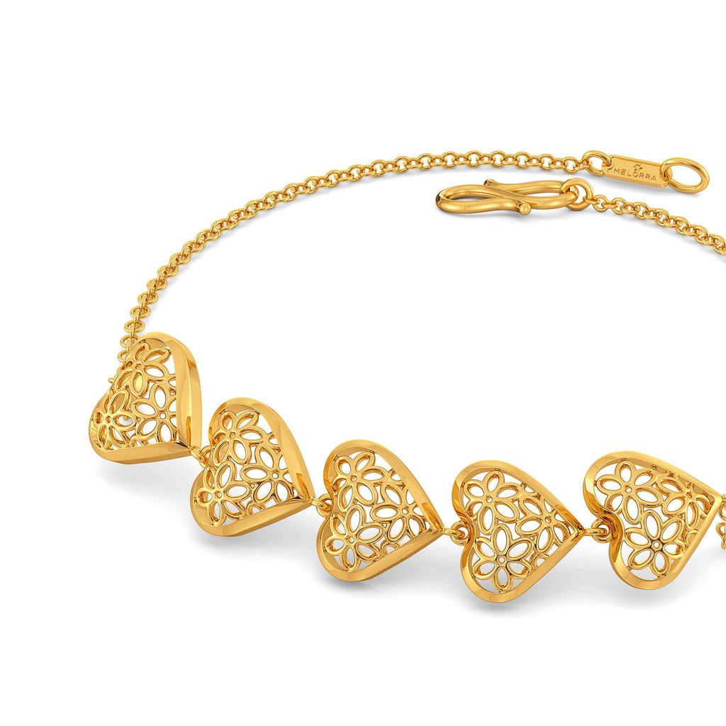 Lacy Blooms Gold Bracelets