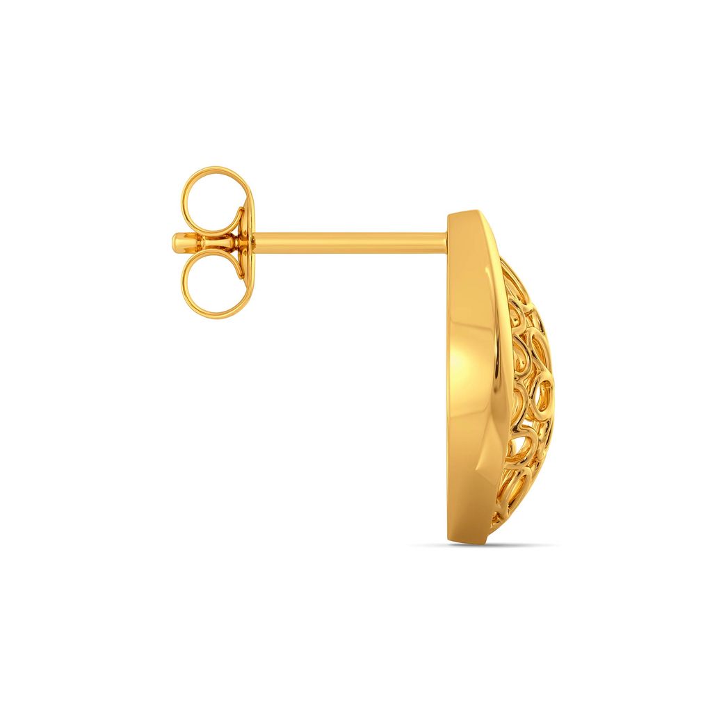 Lacy Notes Gold Earrings