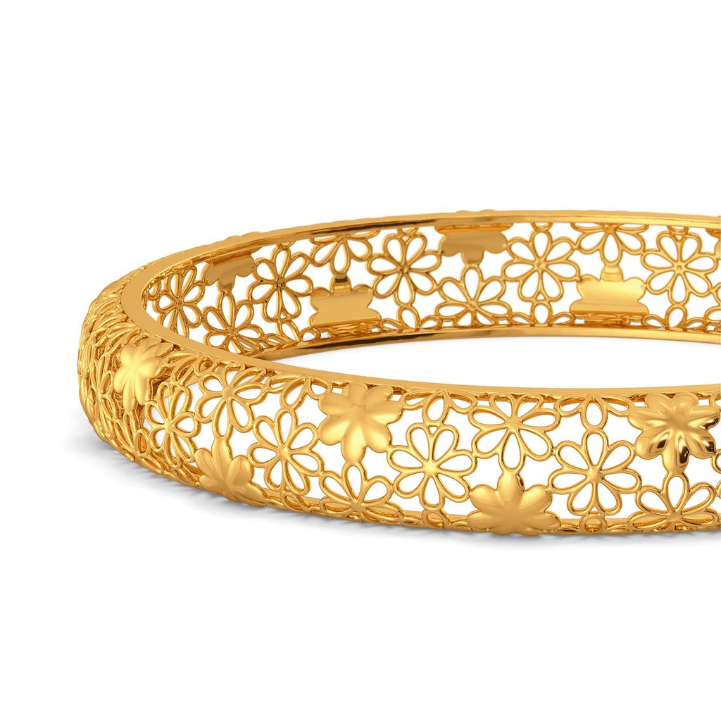 Lacy Notes Gold Bangles