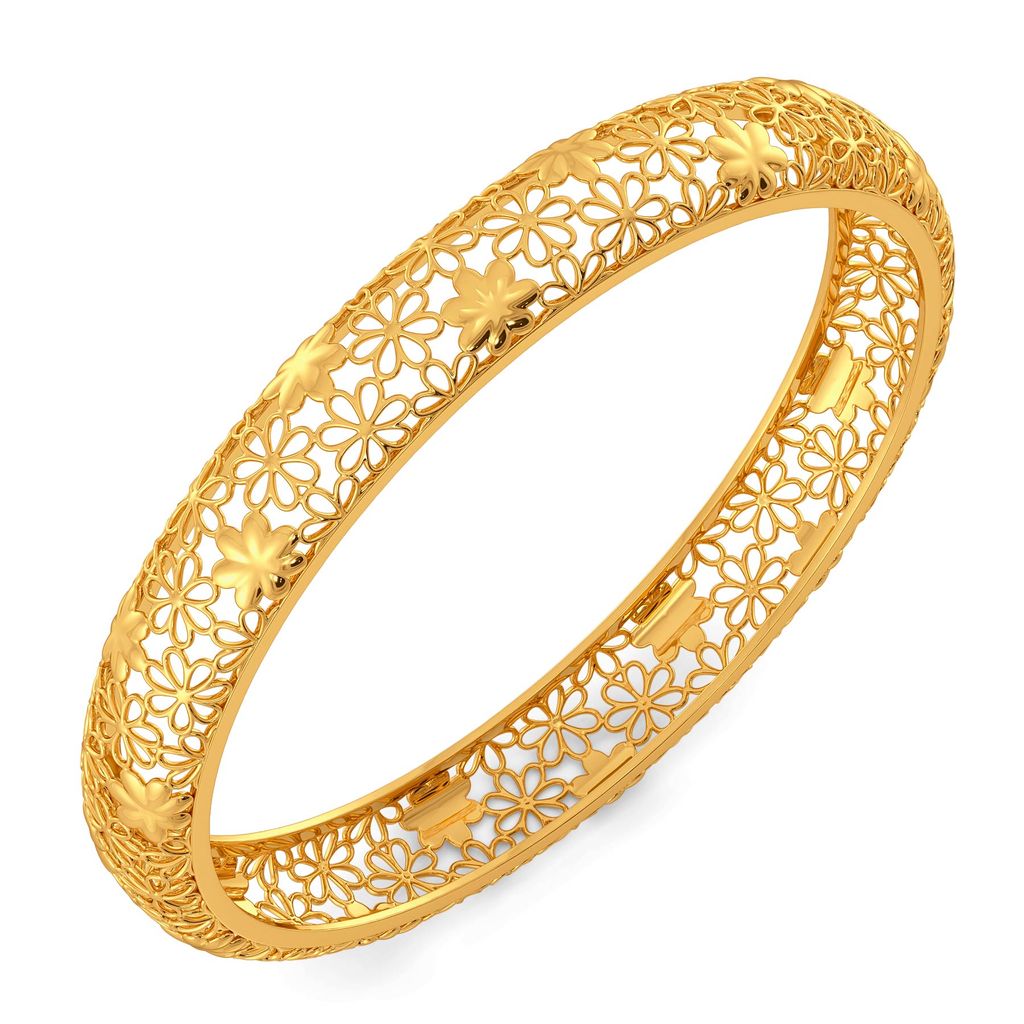 Lacy Notes Gold Bangles
