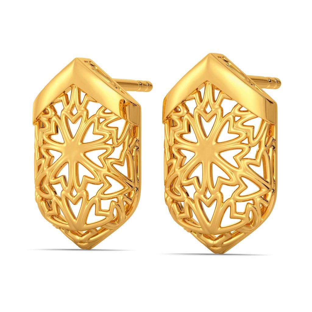 Bend A Lace Gold Earrings