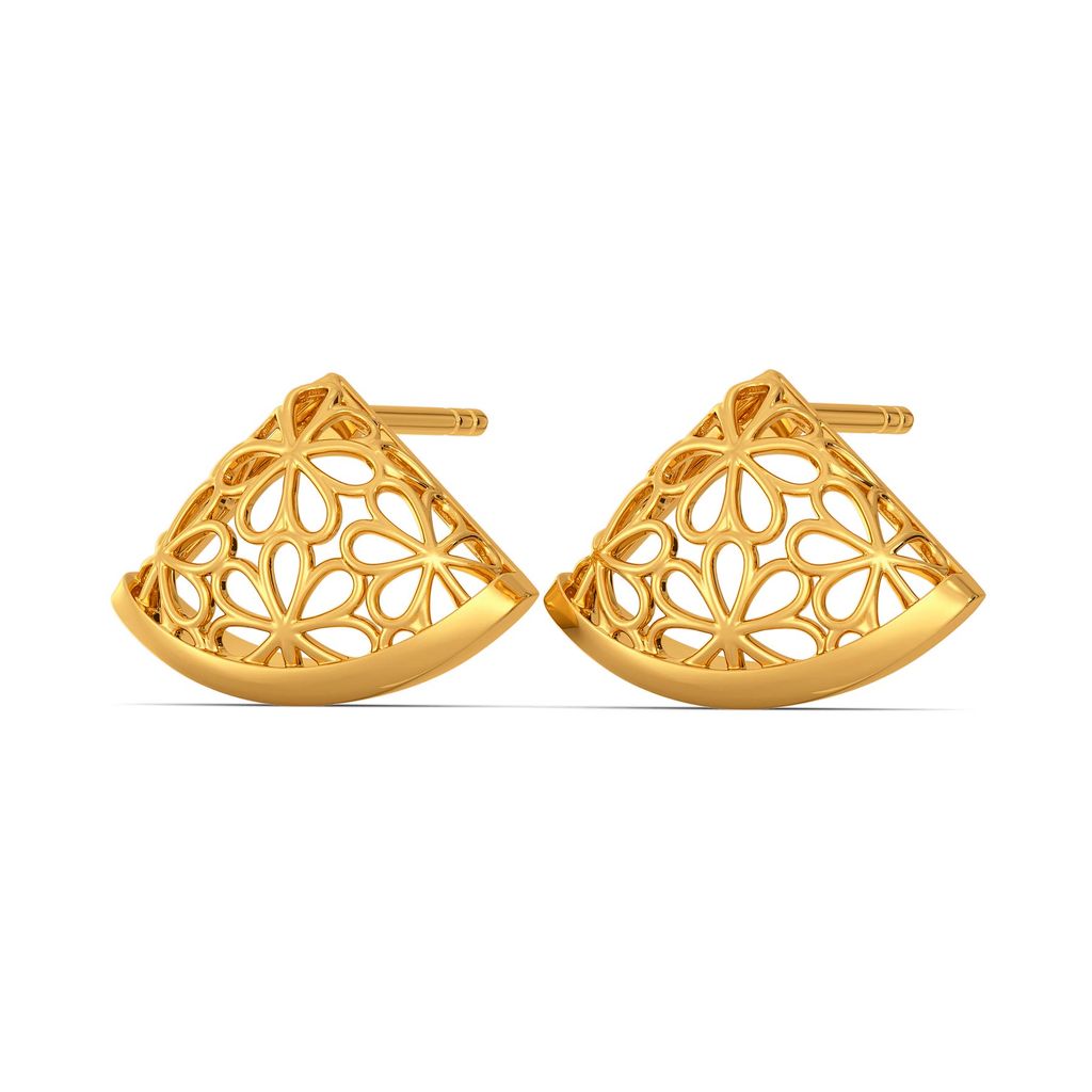 Slice of Lace Gold Earrings