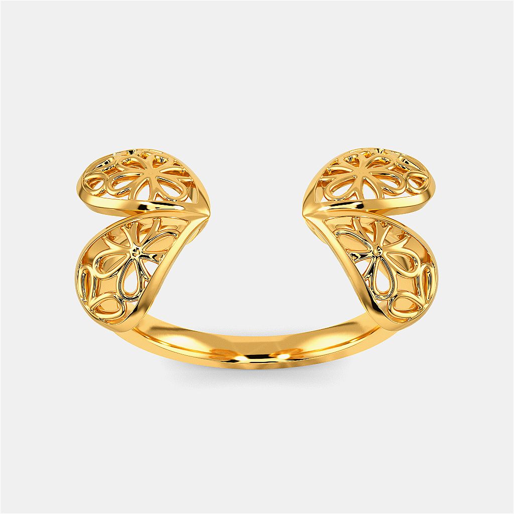 Lace Twinning Gold Rings alternate view 2