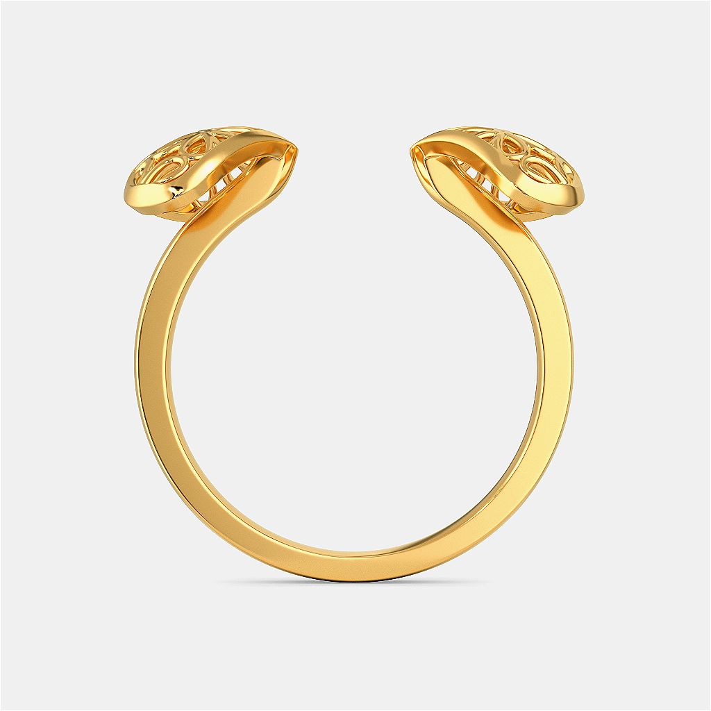 Lace Twinning Gold Rings image