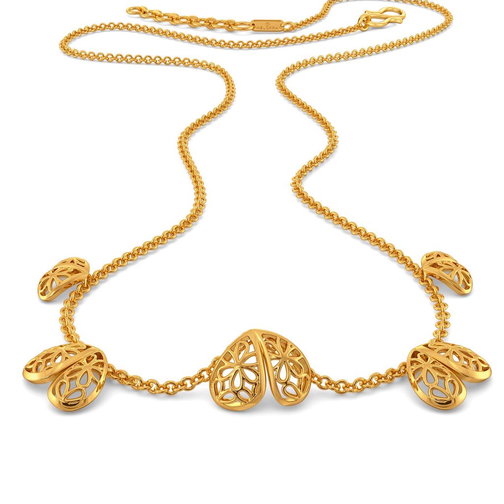 Lace Twinning Gold Necklaces