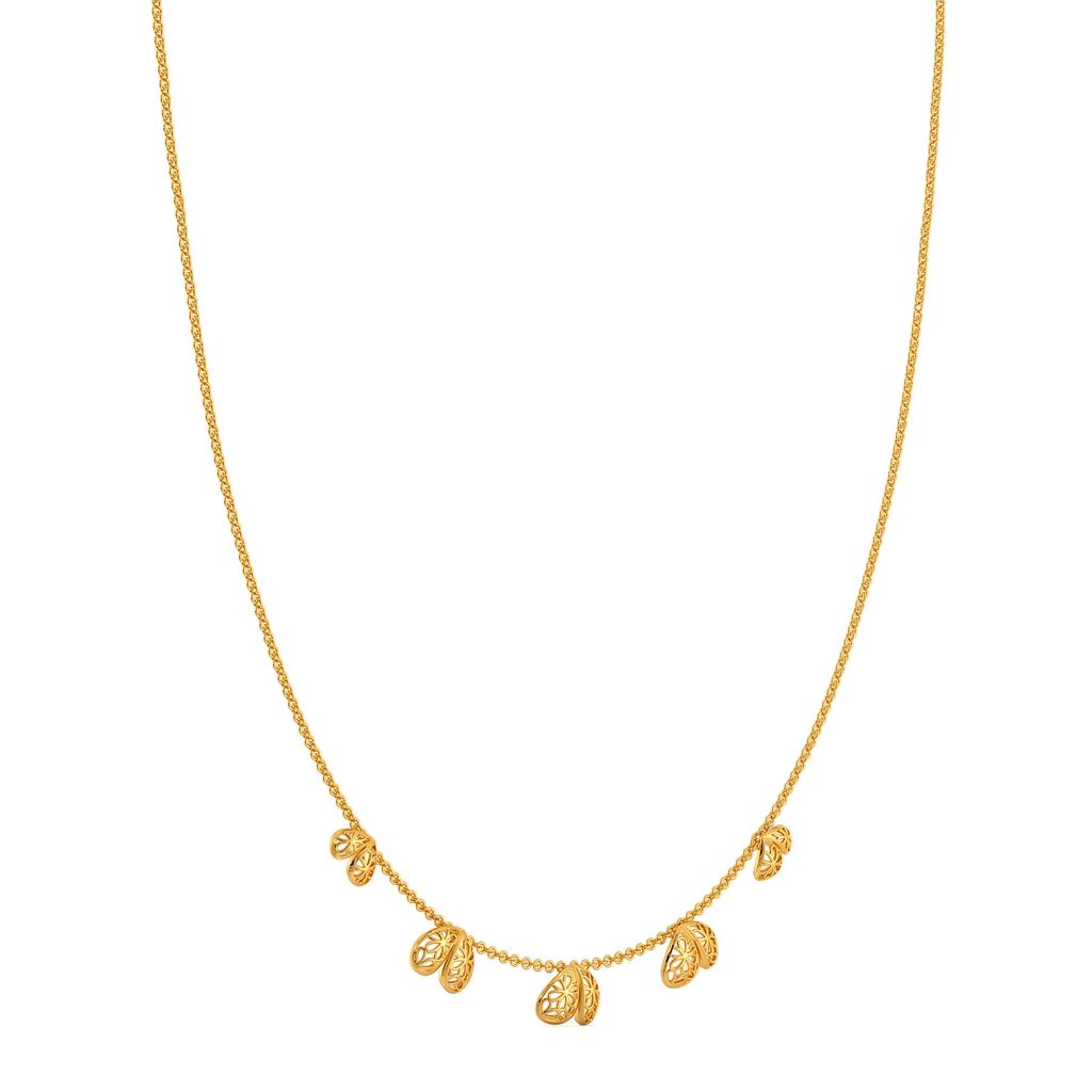Lace Twinning Gold Necklaces