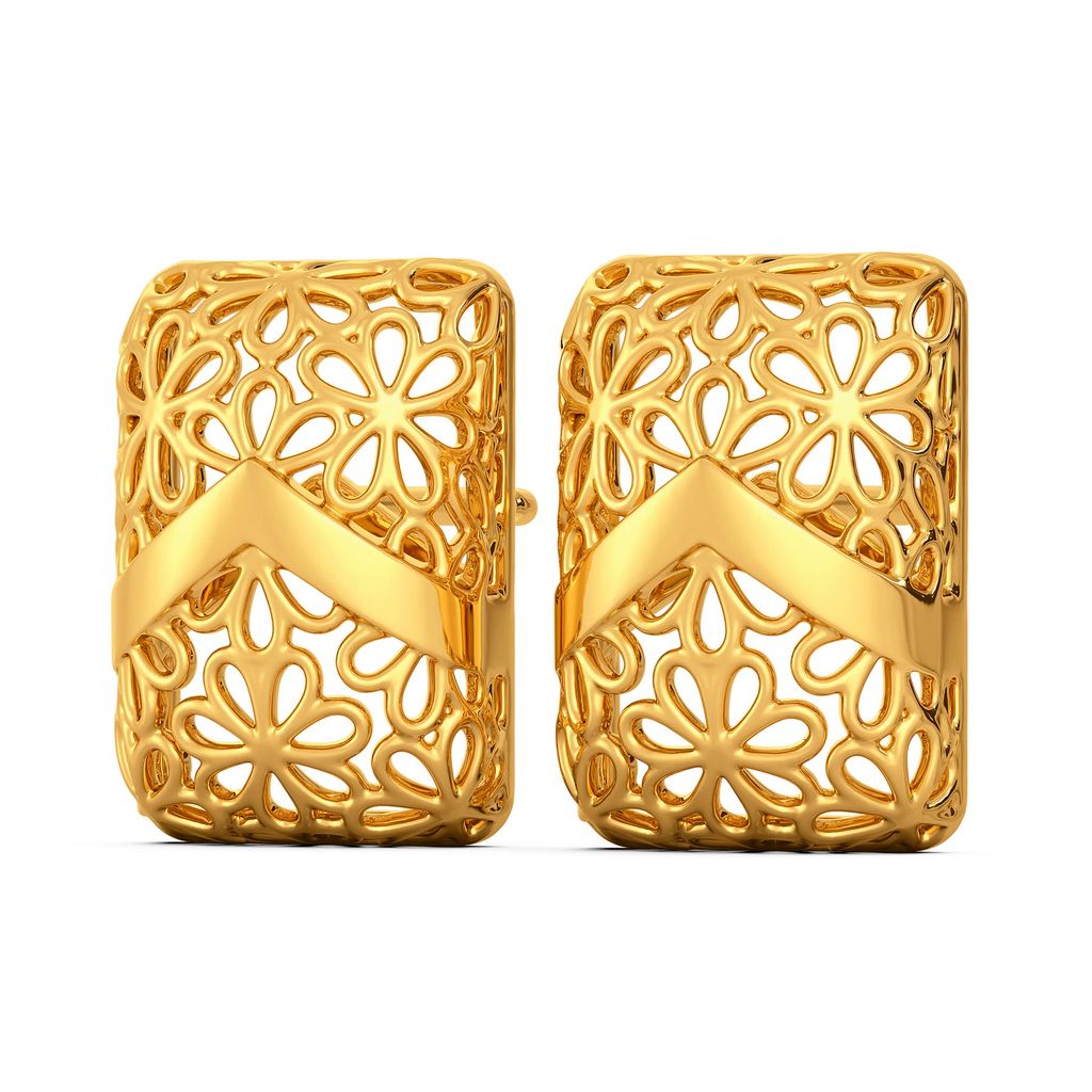 Edge of Lace Gold Earrings