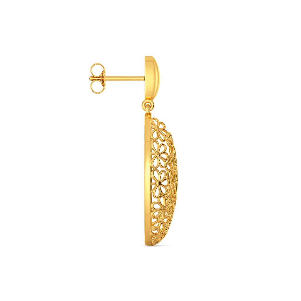 Lace Blossoms Gold Earrings
