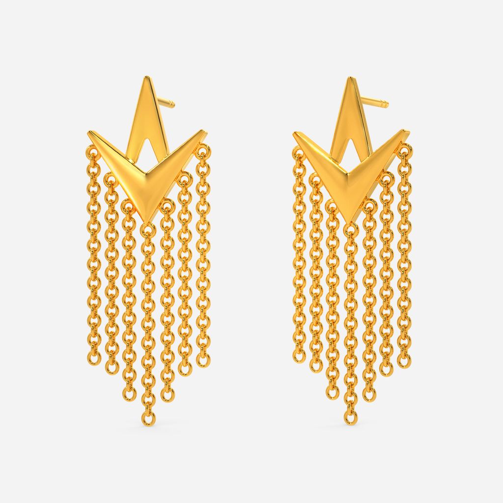 Fringe Away Gold Earrings