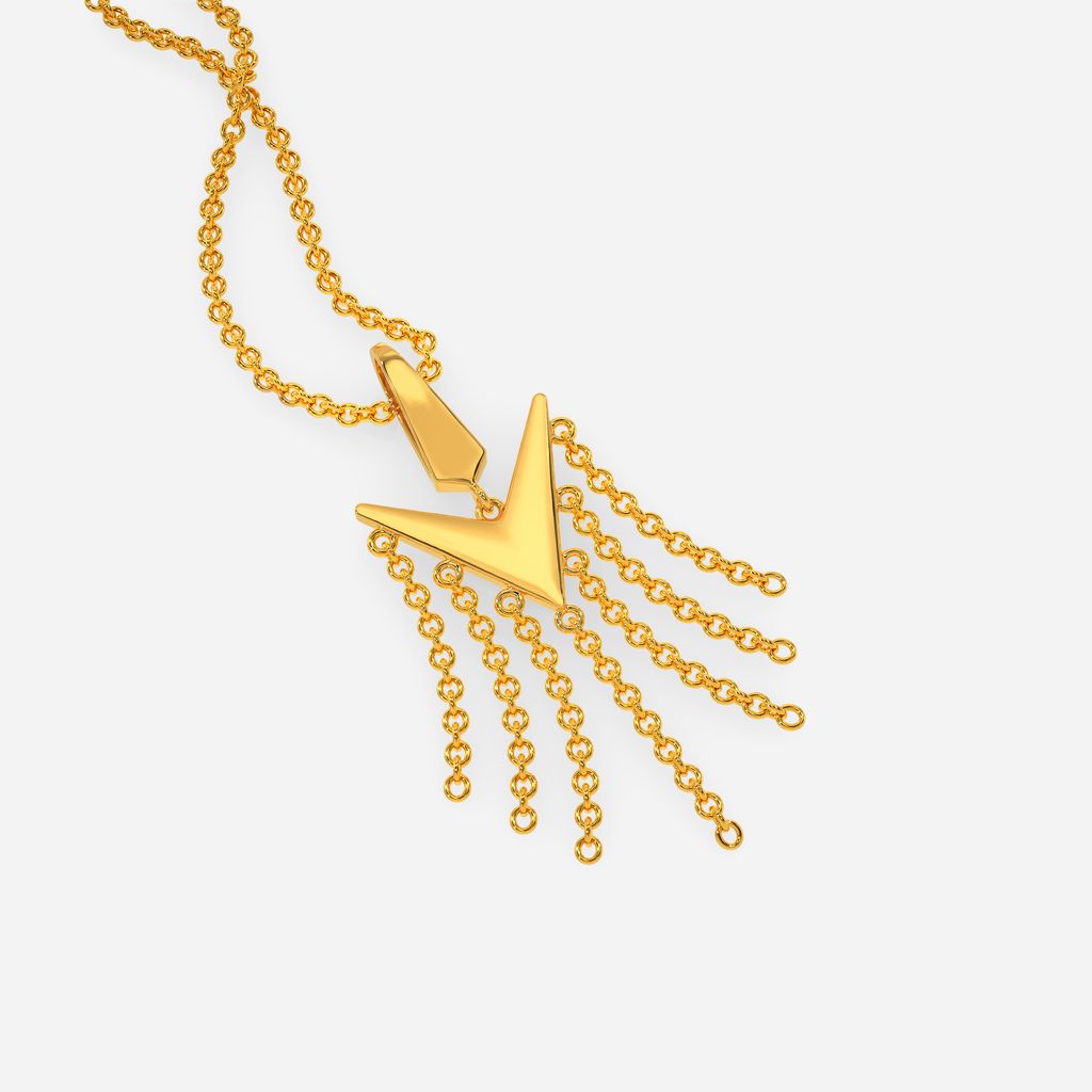 Fringe Away Gold Pendants