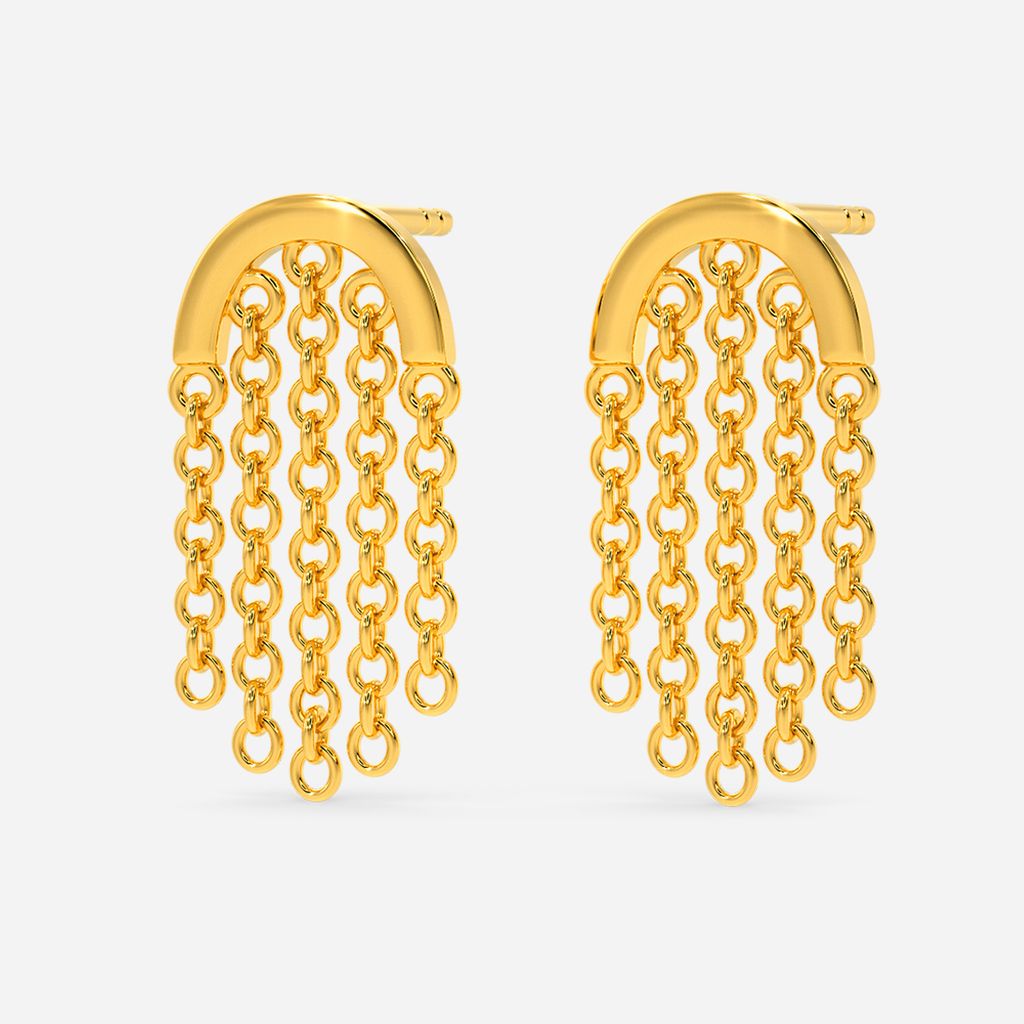 Summer Fling Fringe Gold Earrings