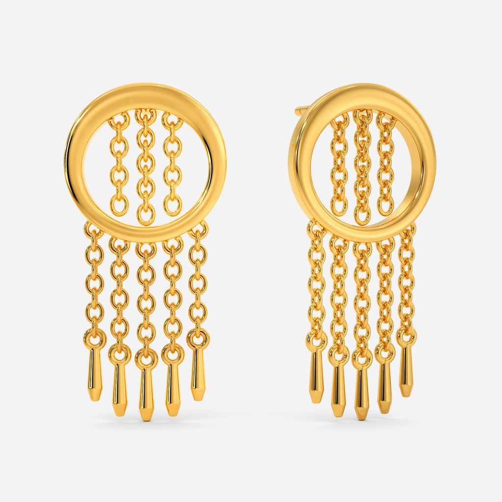 Fringe Thrill Gold Earrings