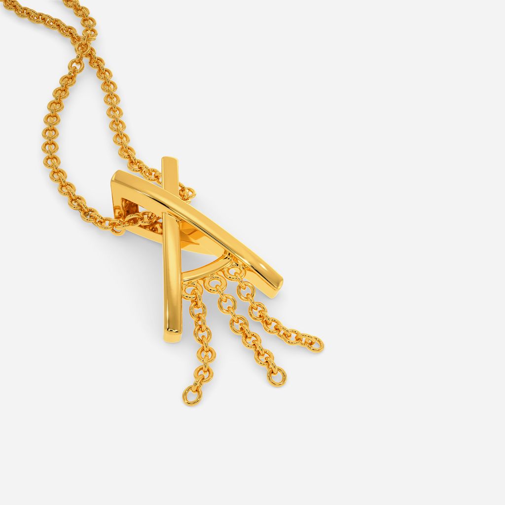 Rock Chic Fringe Gold Pendants