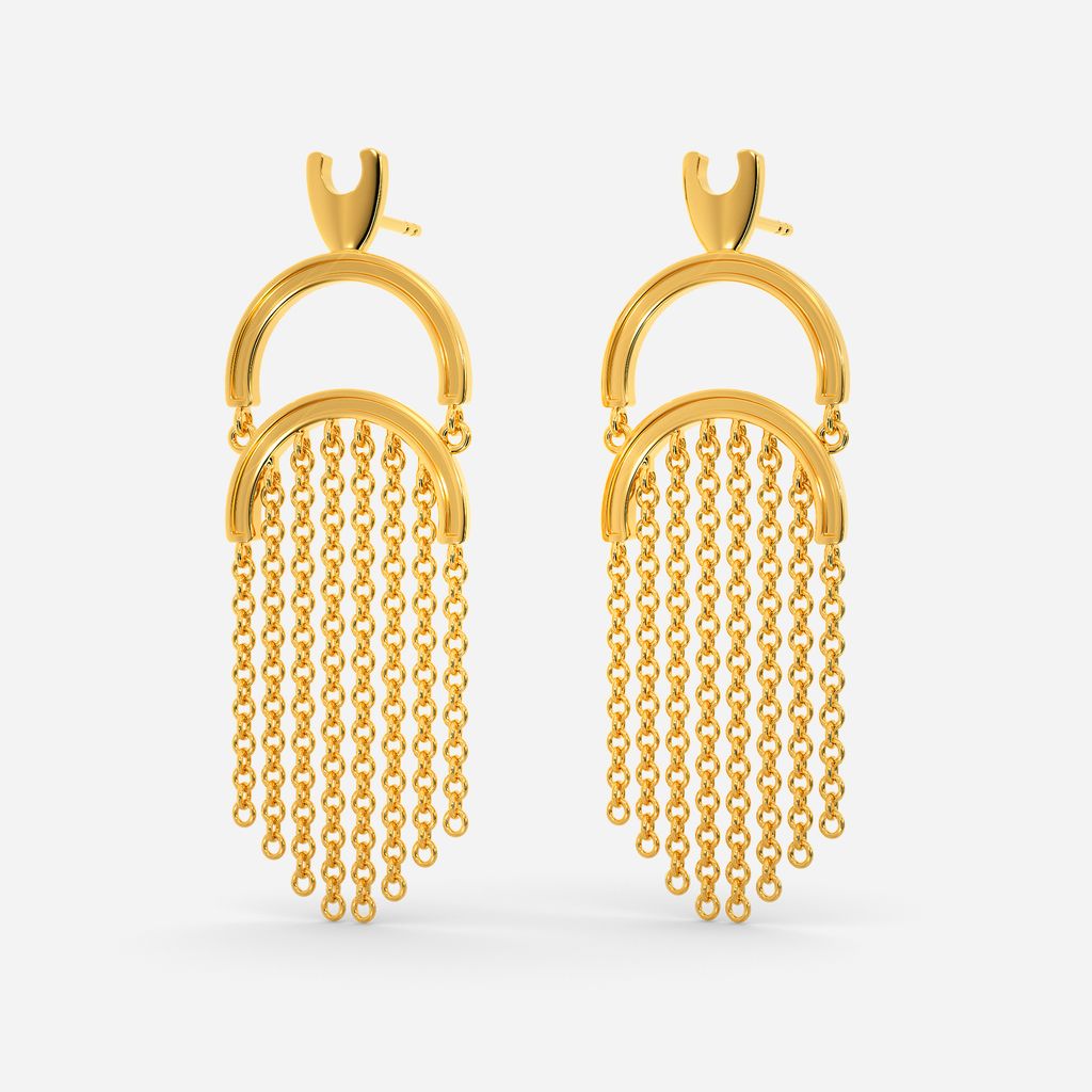 Make Sway Fringe Gold Earrings