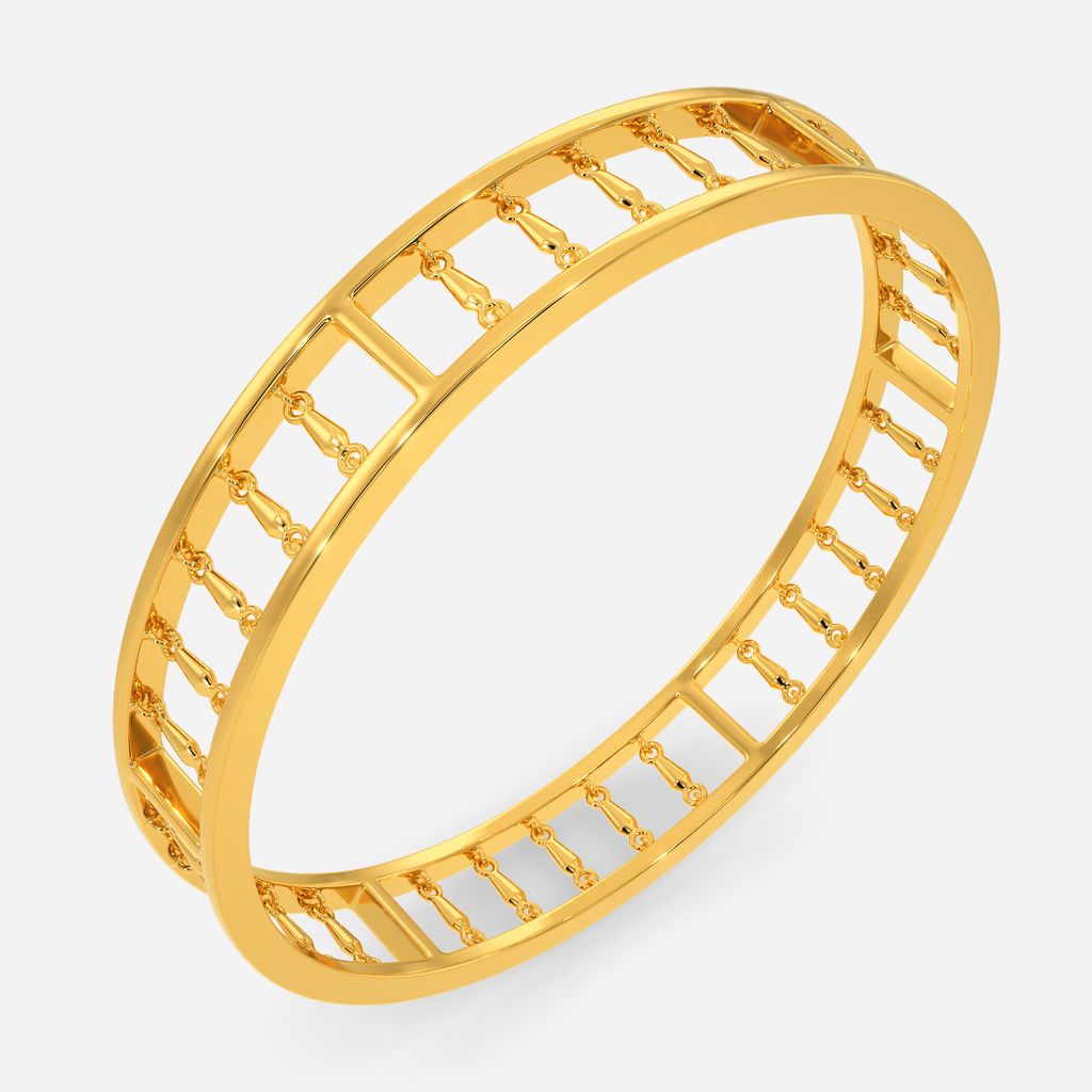 Dramatically Fringed Gold Bangles