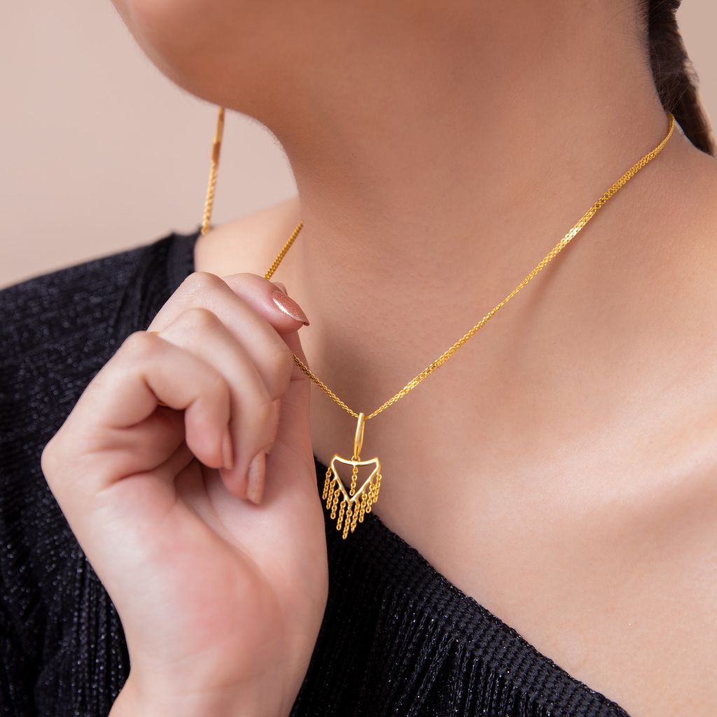 Bohemian Flair Fringe Gold Pendants