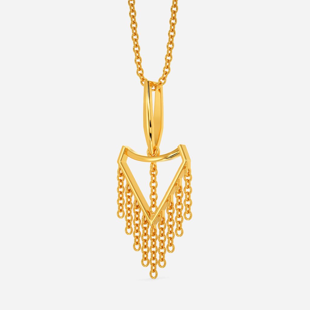 Bohemian Flair Fringe Gold Pendants
