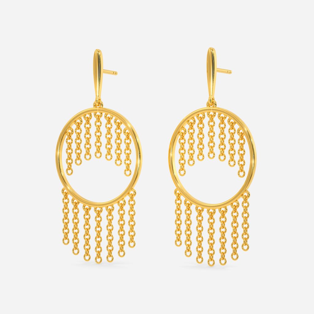 Thrill-O-Fringe Gold Earrings