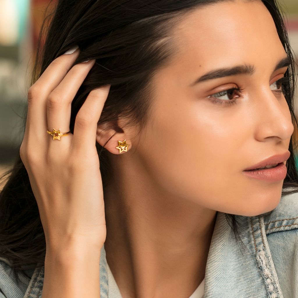 Like A Logo Gold Earrings