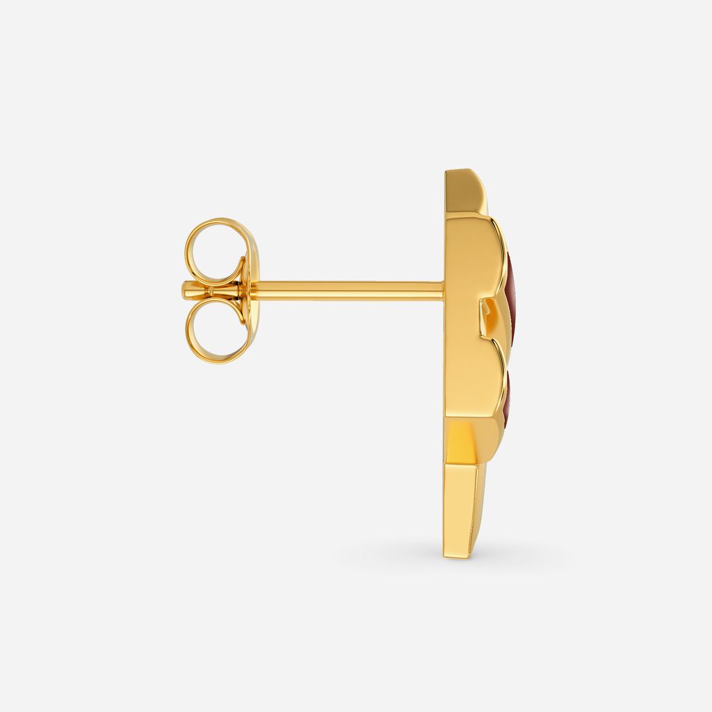 Lady in Leather Gold Earrings