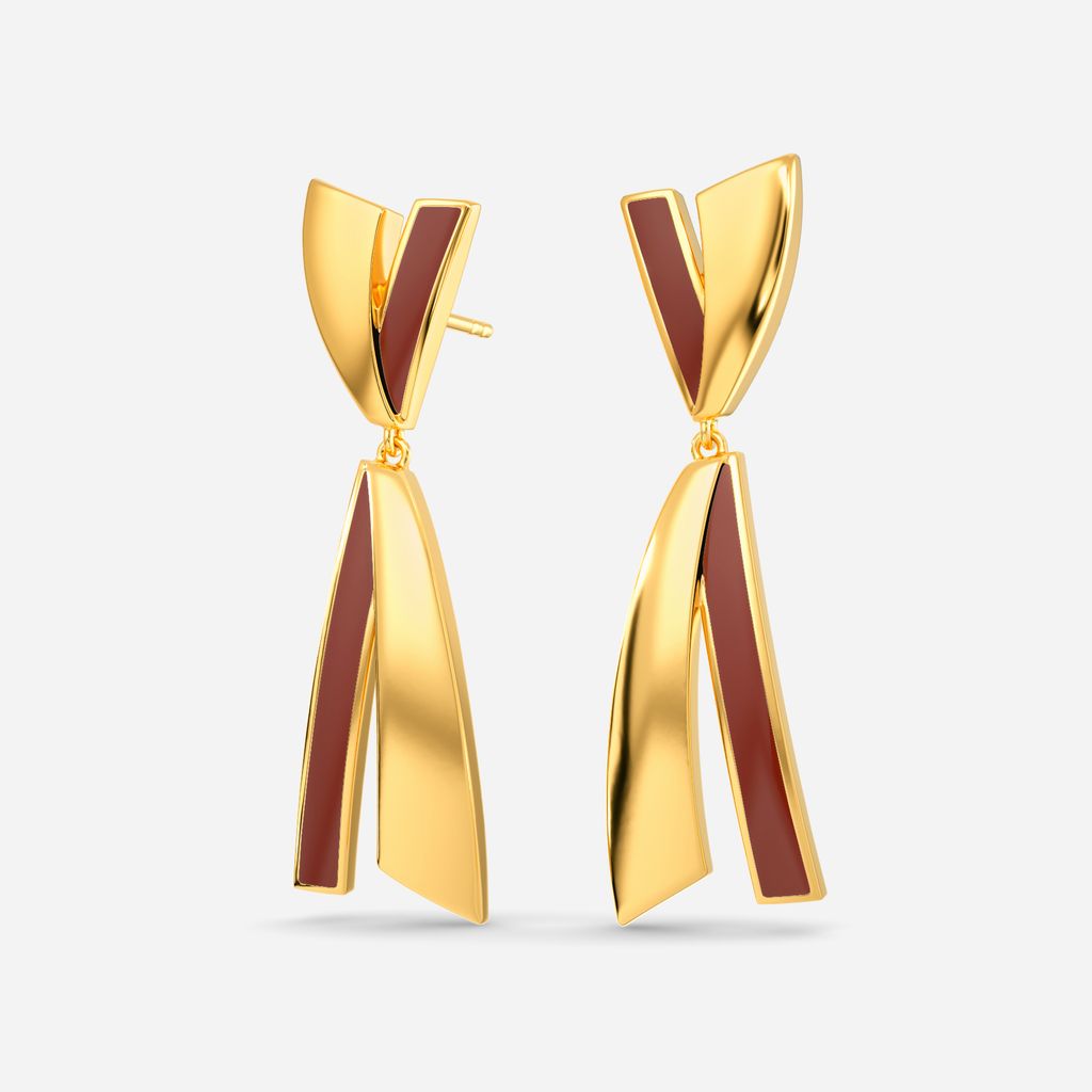 Suede Parade Gold Earrings