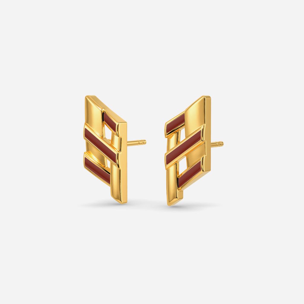 Cacao Chromed Gold Earrings