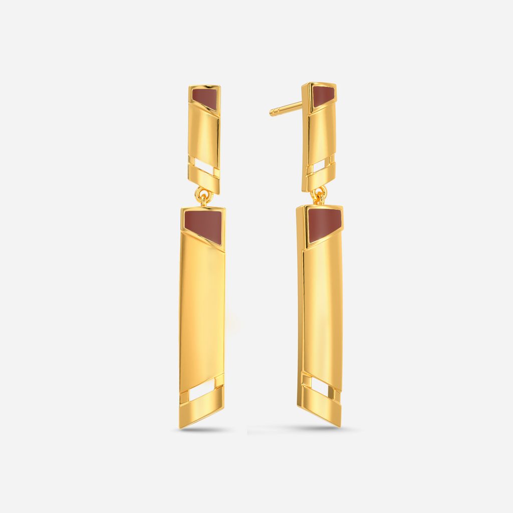 Cinnamon Crowd Gold Earrings