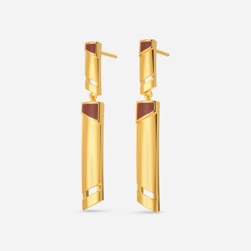 Cinnamon Crowd Gold Earrings