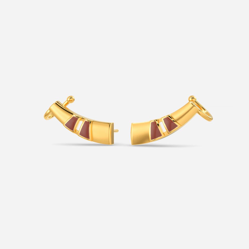 Cinnamon Crowd Gold Earrings