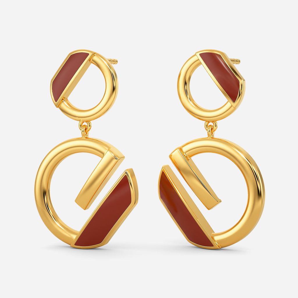 Cool in Coffee Gold Earrings