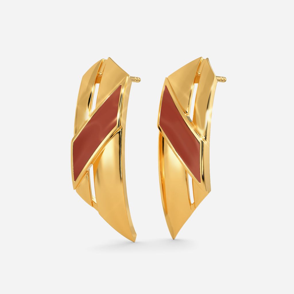The Leather Lingo Gold Earrings