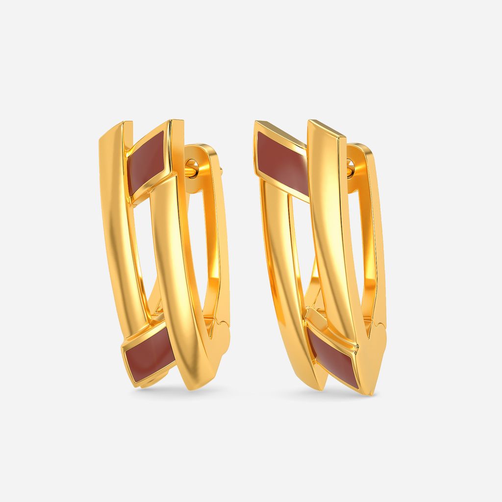 Suede Allure Gold Earrings