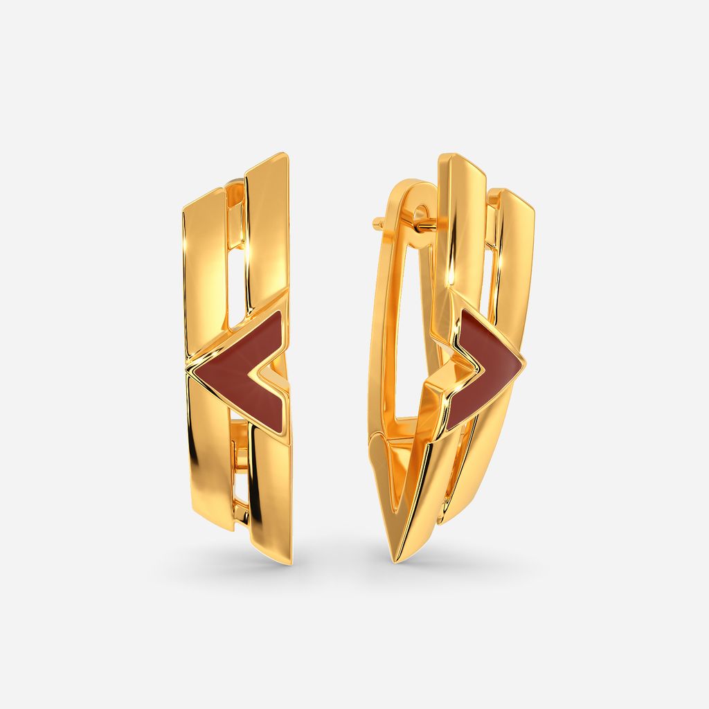 The Leather Land Gold Earrings