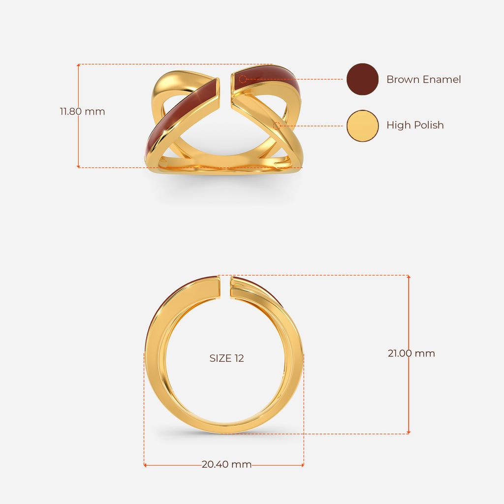 Leather Layers Gold Rings image