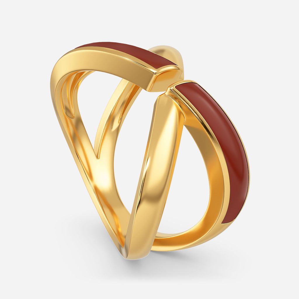 Leather Layers Gold Rings image