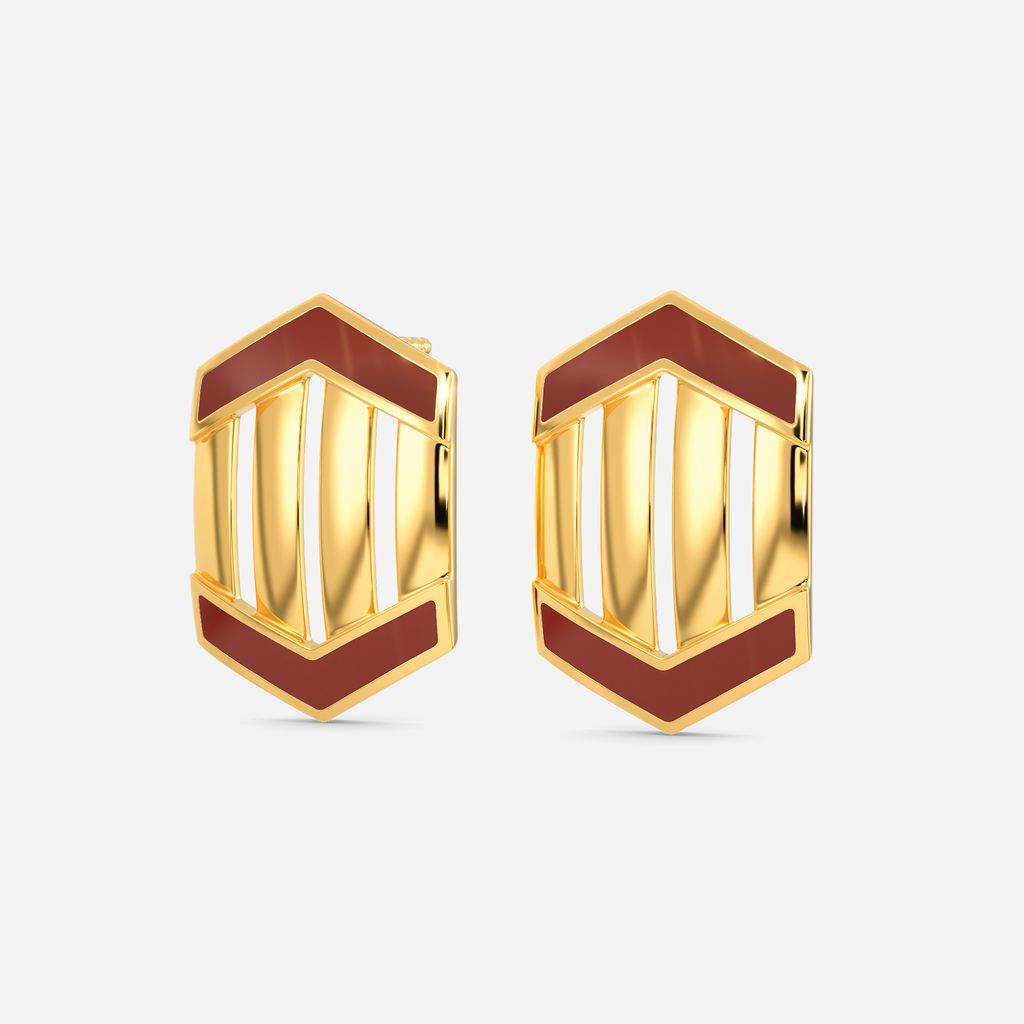 Tawny Trips Gold Earrings