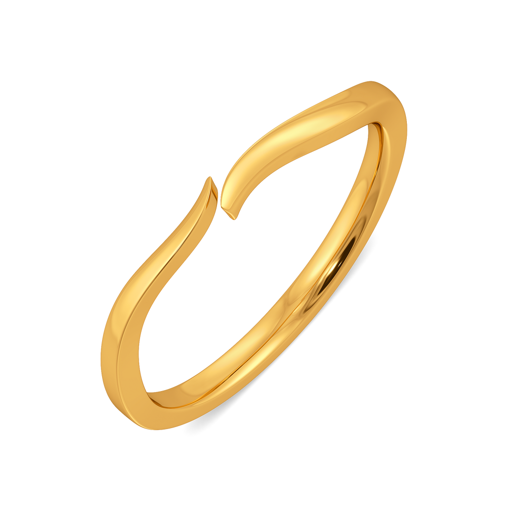 Dreamy Feathers Gold Rings