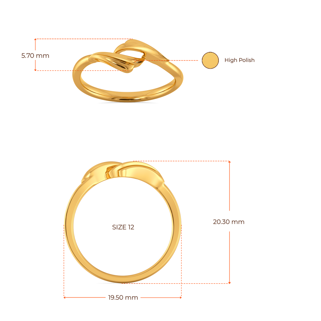 Captivating Feathers Gold Rings image