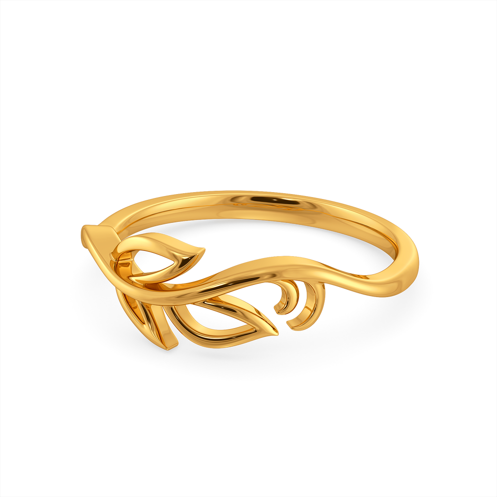 Draped in Feathers Gold Rings alternate view 2