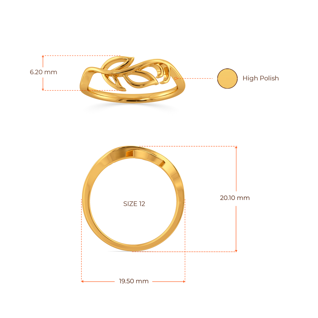Draped in Feathers Gold Rings image