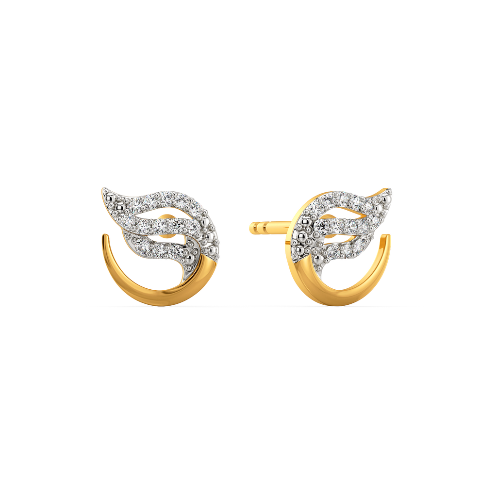 Decked Out in Feathers Diamond Earrings