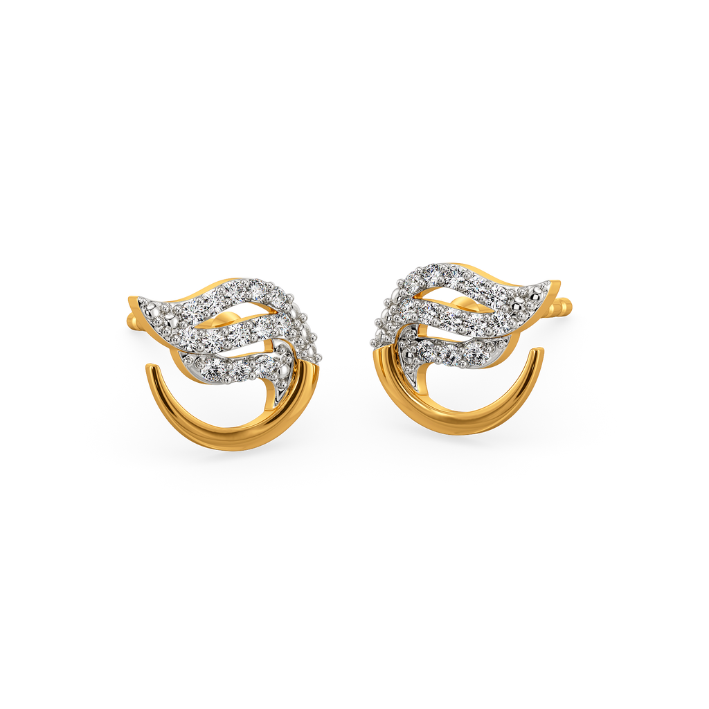 Decked Out in Feathers Diamond Earrings