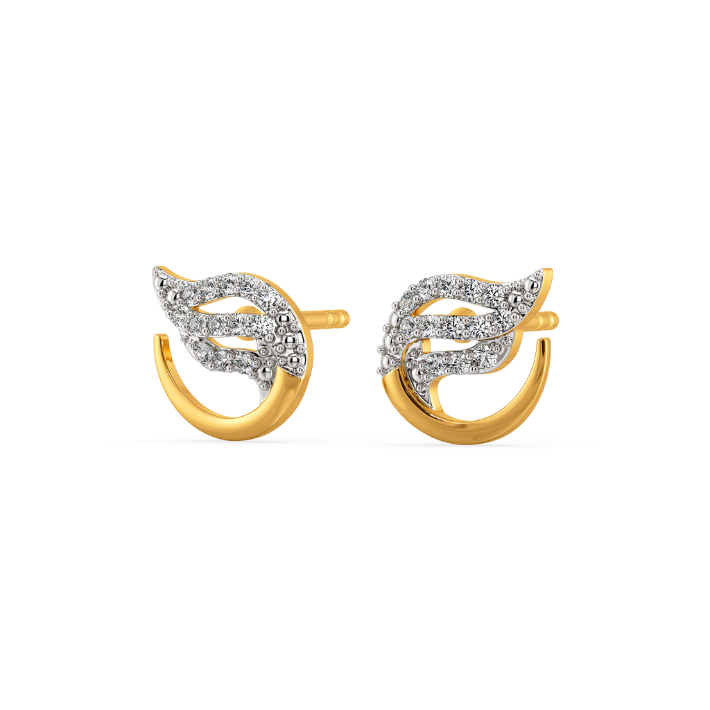 Decked Out in Feathers Diamond Earrings