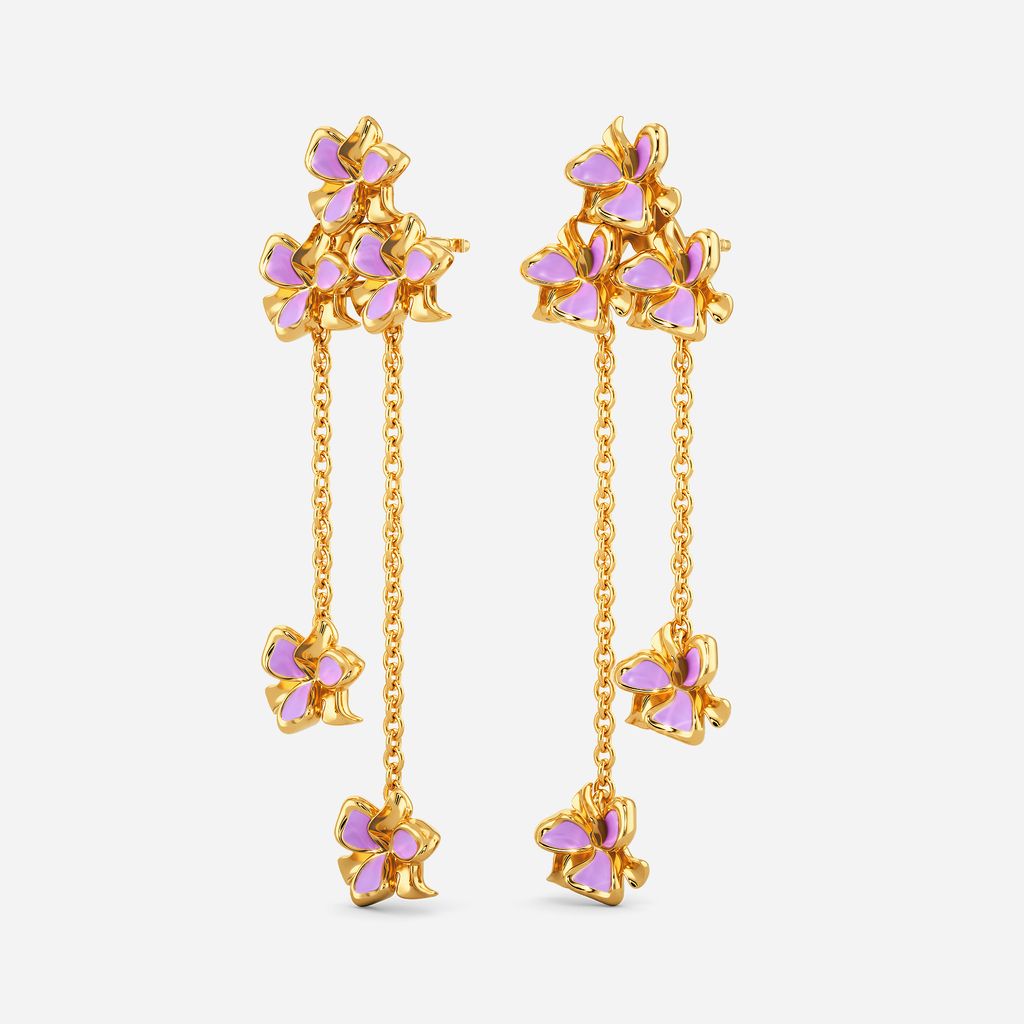 Lilac Breeze Gold Earrings