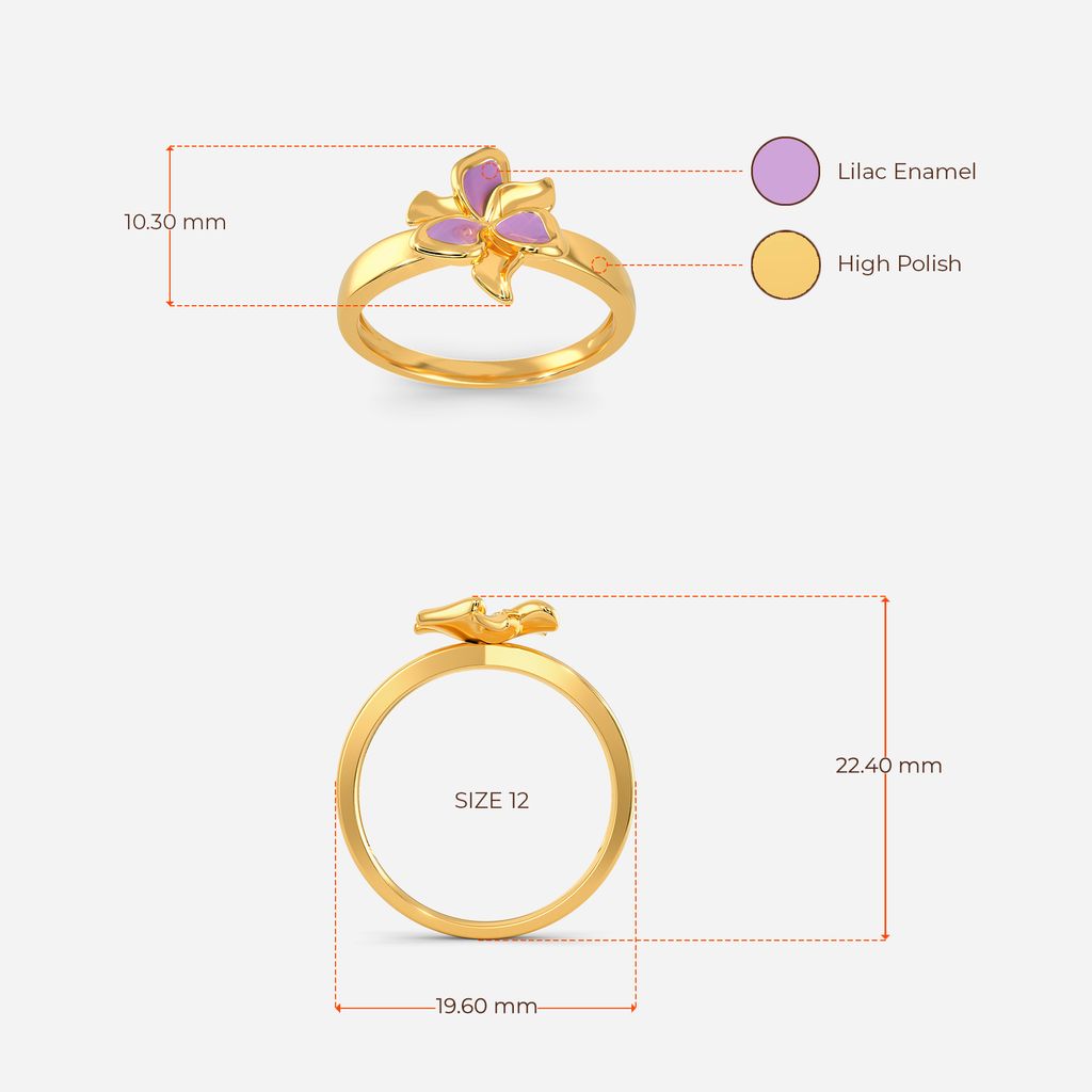 Lilac Breeze Gold Rings image