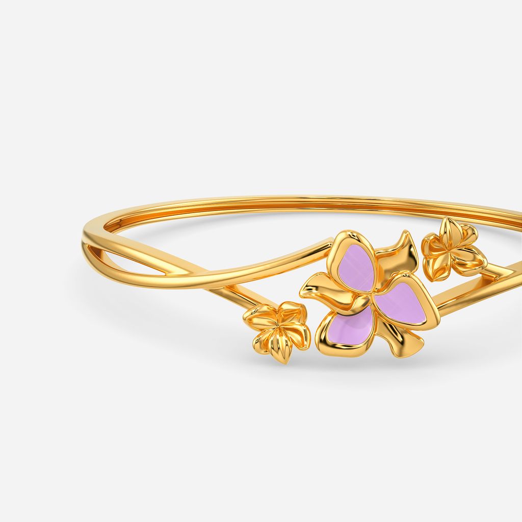 Feeling Lilac Gold Bangles