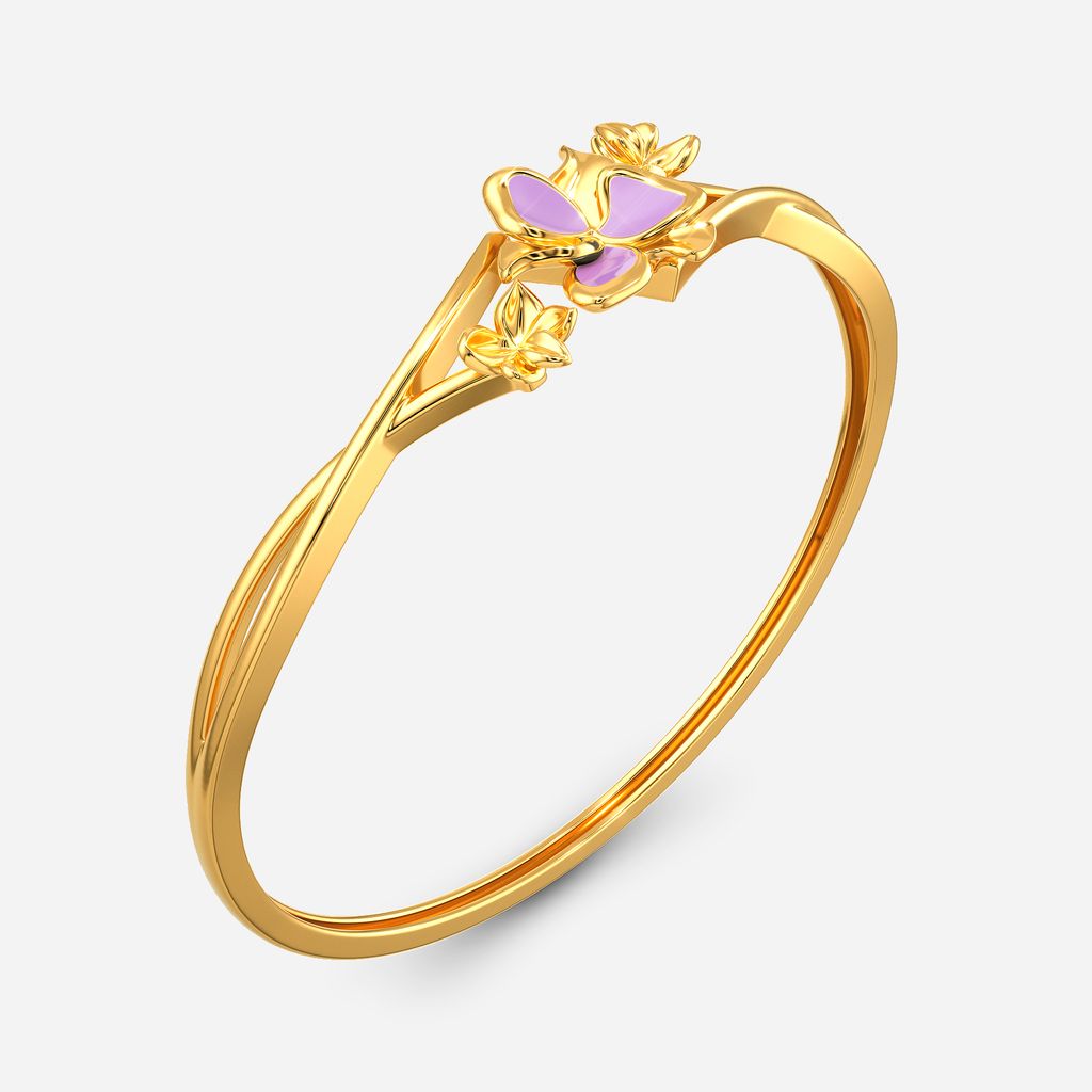 Feeling Lilac Gold Bangles
