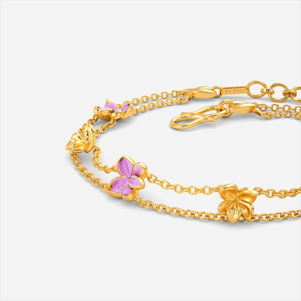 Love O Lilac Gold Bracelets