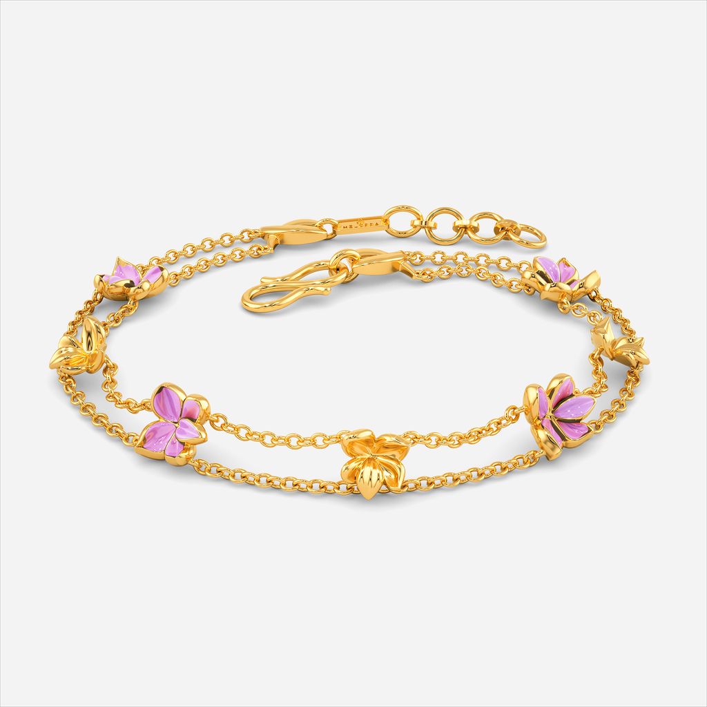 Love O Lilac Gold Bracelets