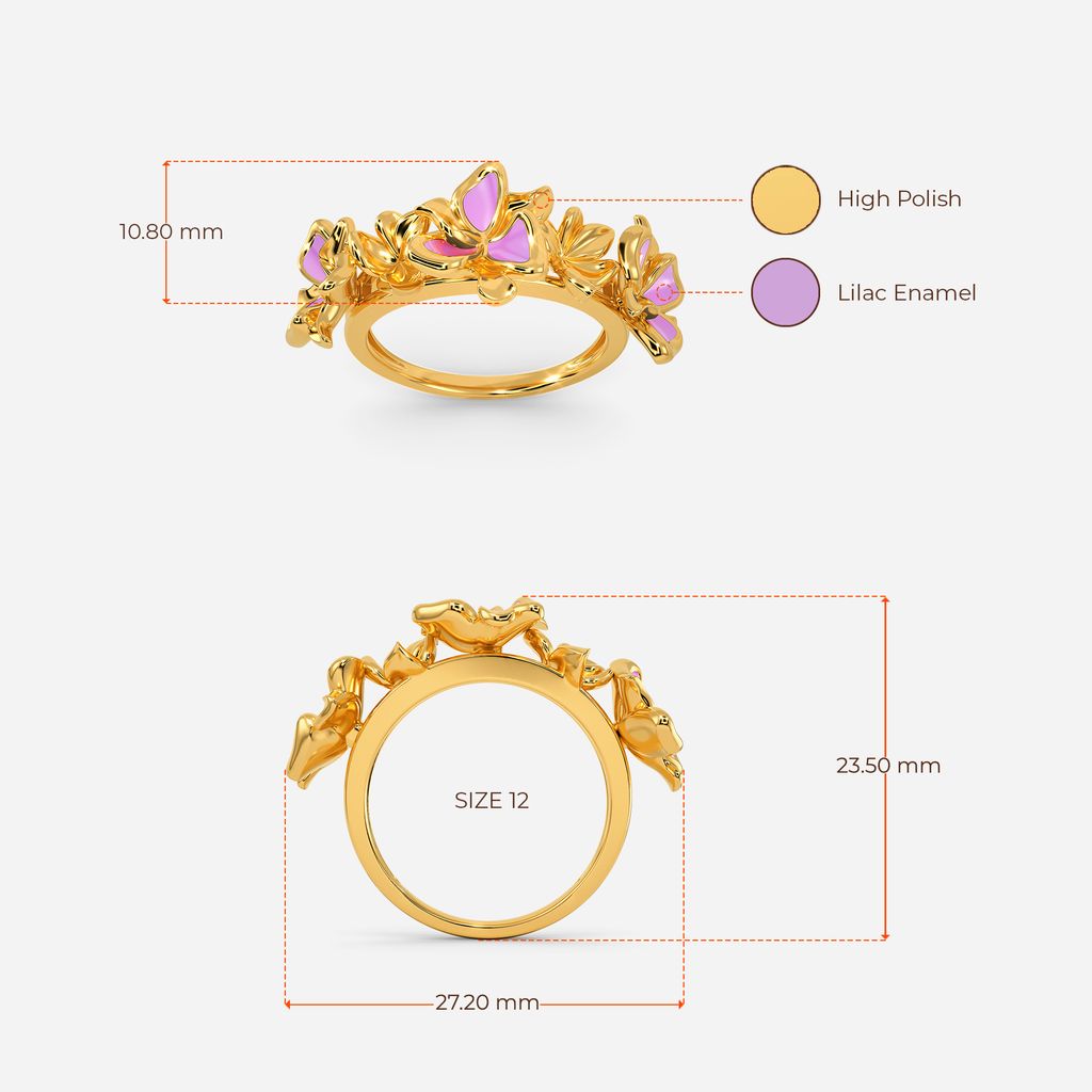 Love O Lilac Gold Rings image